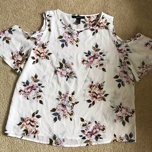 Cold Shoulder Floral Blouse